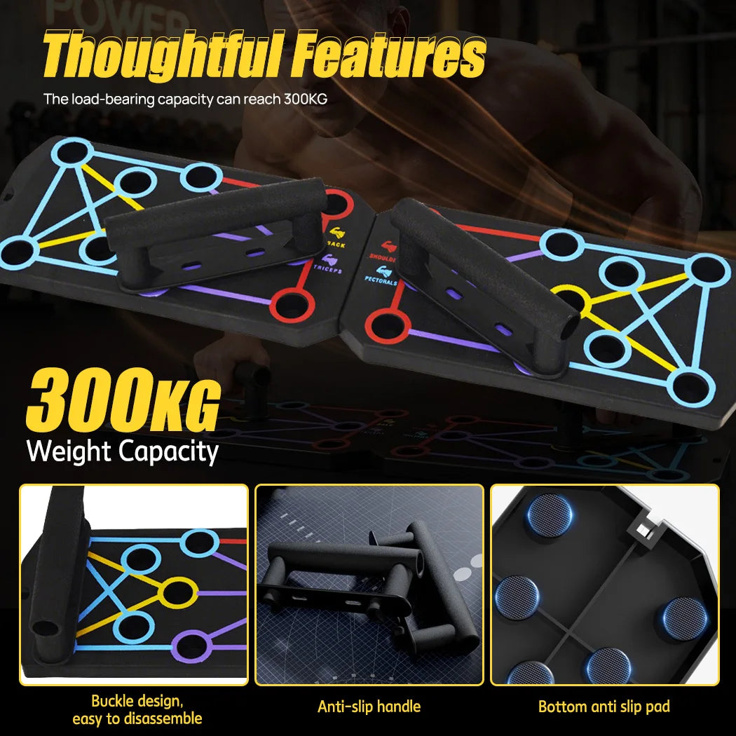 PORIYA Foldable Push Up Board Multi-Position Home Gym Fitness Workout Pushup Stand
