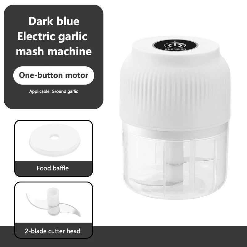 Mini Electric Garlic Masher Crusher Wireless USB Rechargeable Vegetable Chopper Garlic Crusher Food Chopper Kitchen Gadgets New
