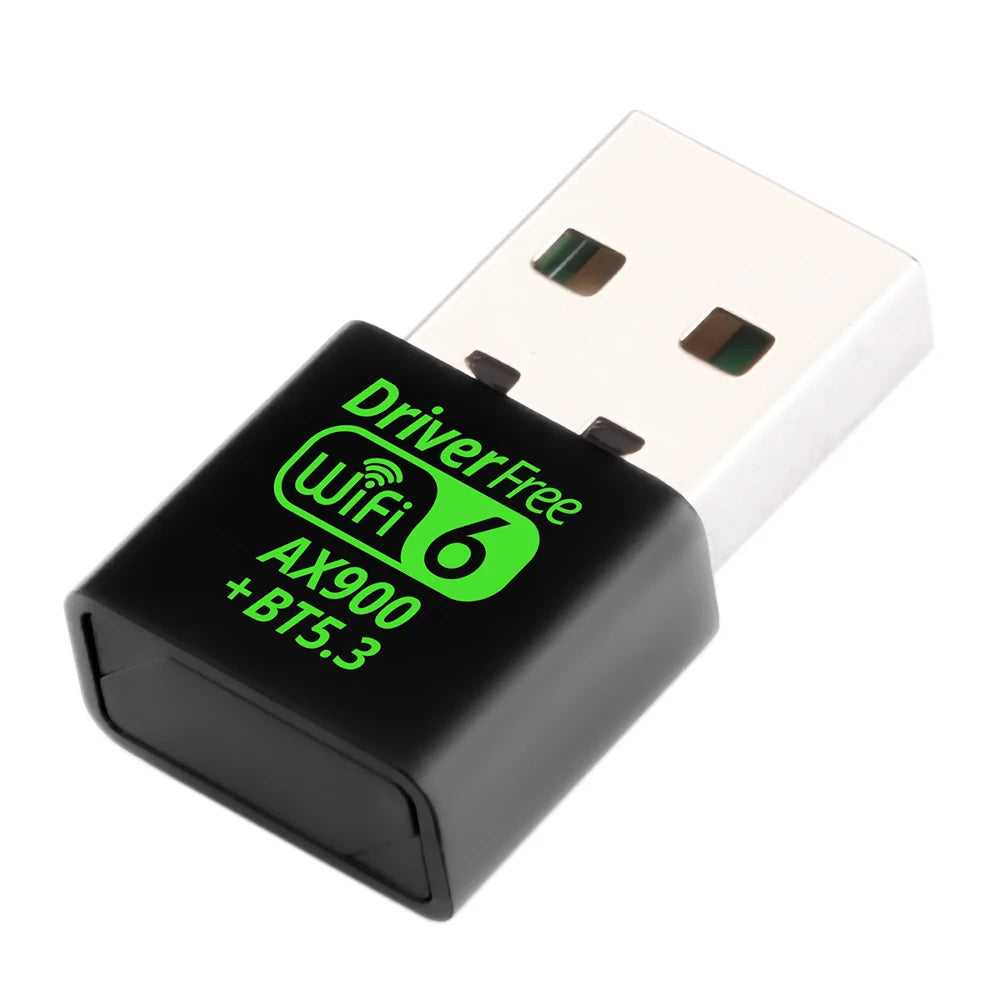 USB WiFi 6 Bluetooth-Compatible 5.3 Adapter Mini USB WiFi Dongle 900Mbps Wireless Network External Receiver Dual Band 2.4/5.8GHz