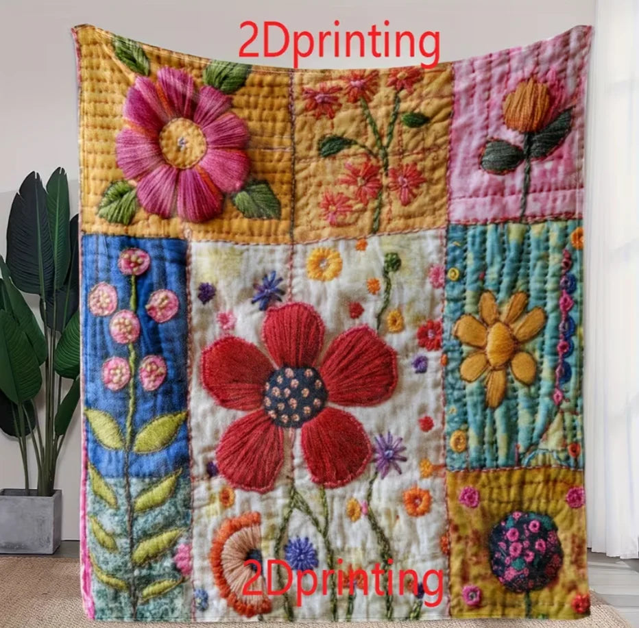 Themed Black and White Patchwork Quilt Cozy Blanket for Sofa, Geometric Patterns Including Plaid, Stars, Moons, Pumpki