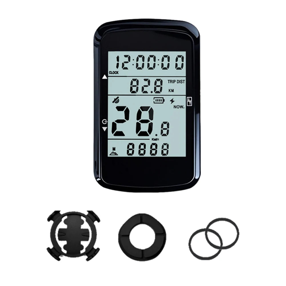 Wireless Bicycle Computer 2.4 Inch Screen Cycling Odometer with Backlight Wireless Speedometer Rechargeable for MTB Road Bike