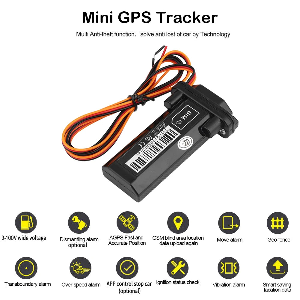 Motorcycle Waterproof GSM GPS Tracker Finder Vibration Overspeed Alarm