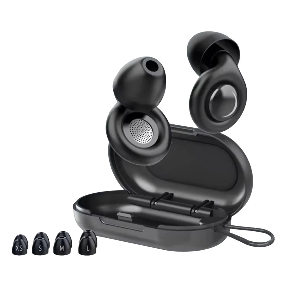 Silicone Ear Plugs Noise Cancelling Reusable Hearing Protection Anti-noise Earplugs with 10 Eartips & Carrying Case for Sleeping