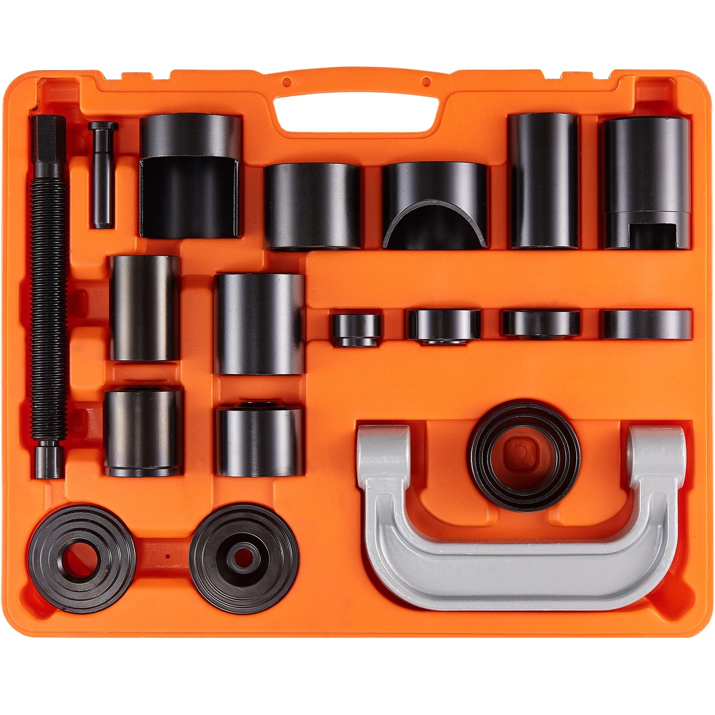 SucceBuy 25/23/21/10 PCS Ball Joint Press Kit C-press Ball Joint Tools Steel Brake Anchor Pins Press and Removal Tools with Case