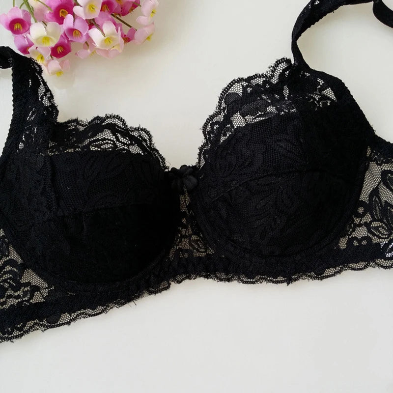 Lace Women's Bra Breast Cover Summer Thin Full Cup Underwear Plus Size Adjustable Push Up Bras Undewire Sexy Bralette Lingerie