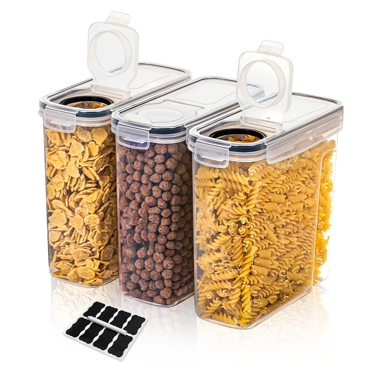 Cereal Containers Storage Set of 2/3/4 (2.5L 84oz), Airtight Food Storage Containers for Kitchen & Pantry Organization, Cereal