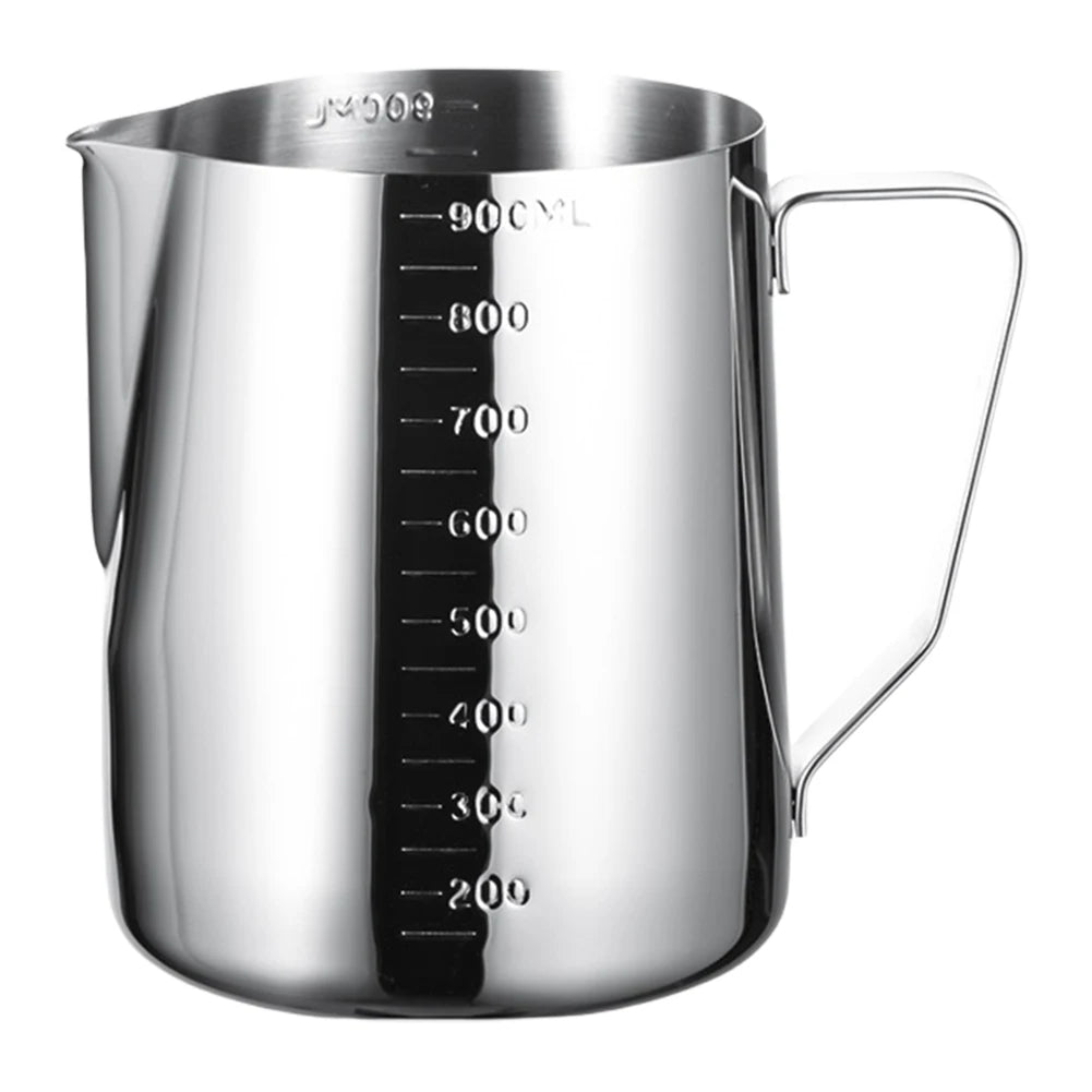 350/600/900ml Coffee Milk Frothing Pitcher Jug Stainless Steel Espresso Coffee Cup with Scale for Latte Art Coffee