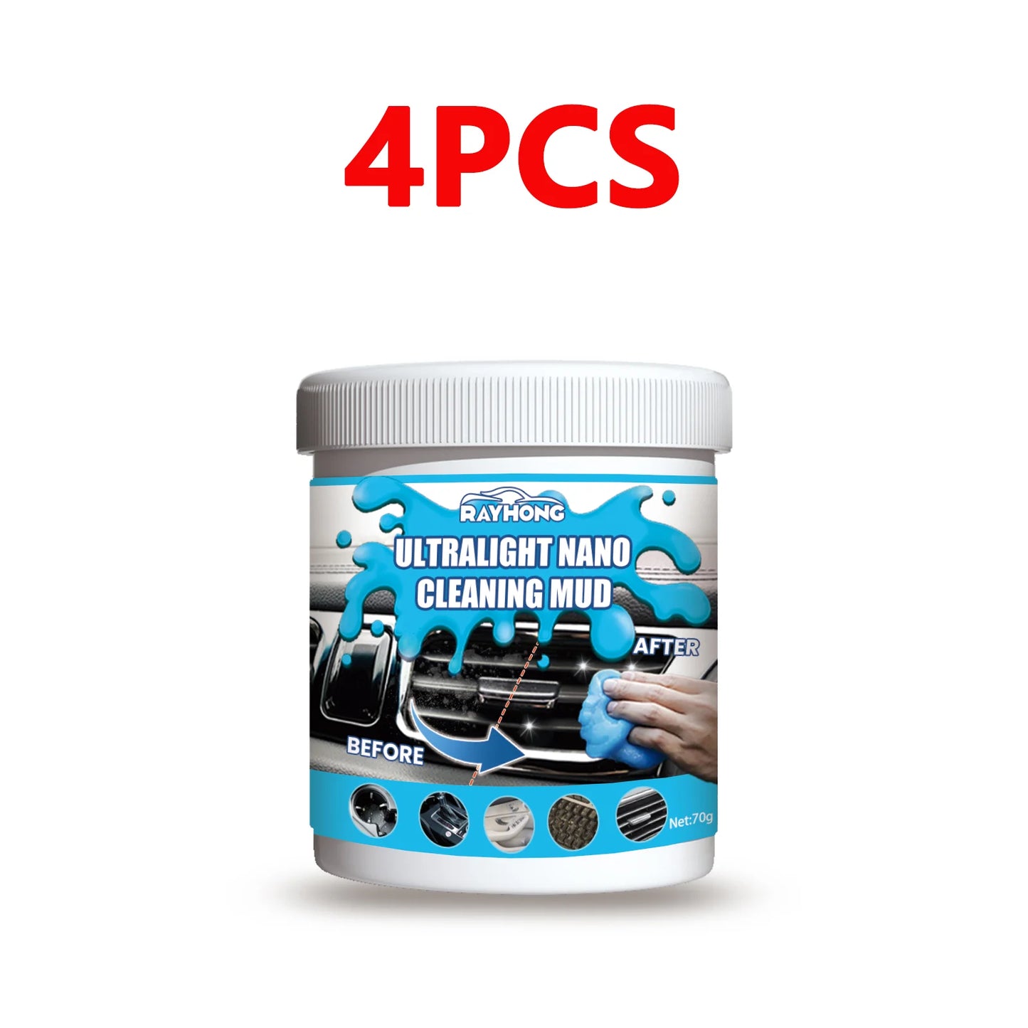 Super Car Cleaning Gel Multiuse Reusable Dirt Cleaner Gel Keyboard Laptop Auto Interior Dust Dirt Remover Gel Cleaning Tools 70g
