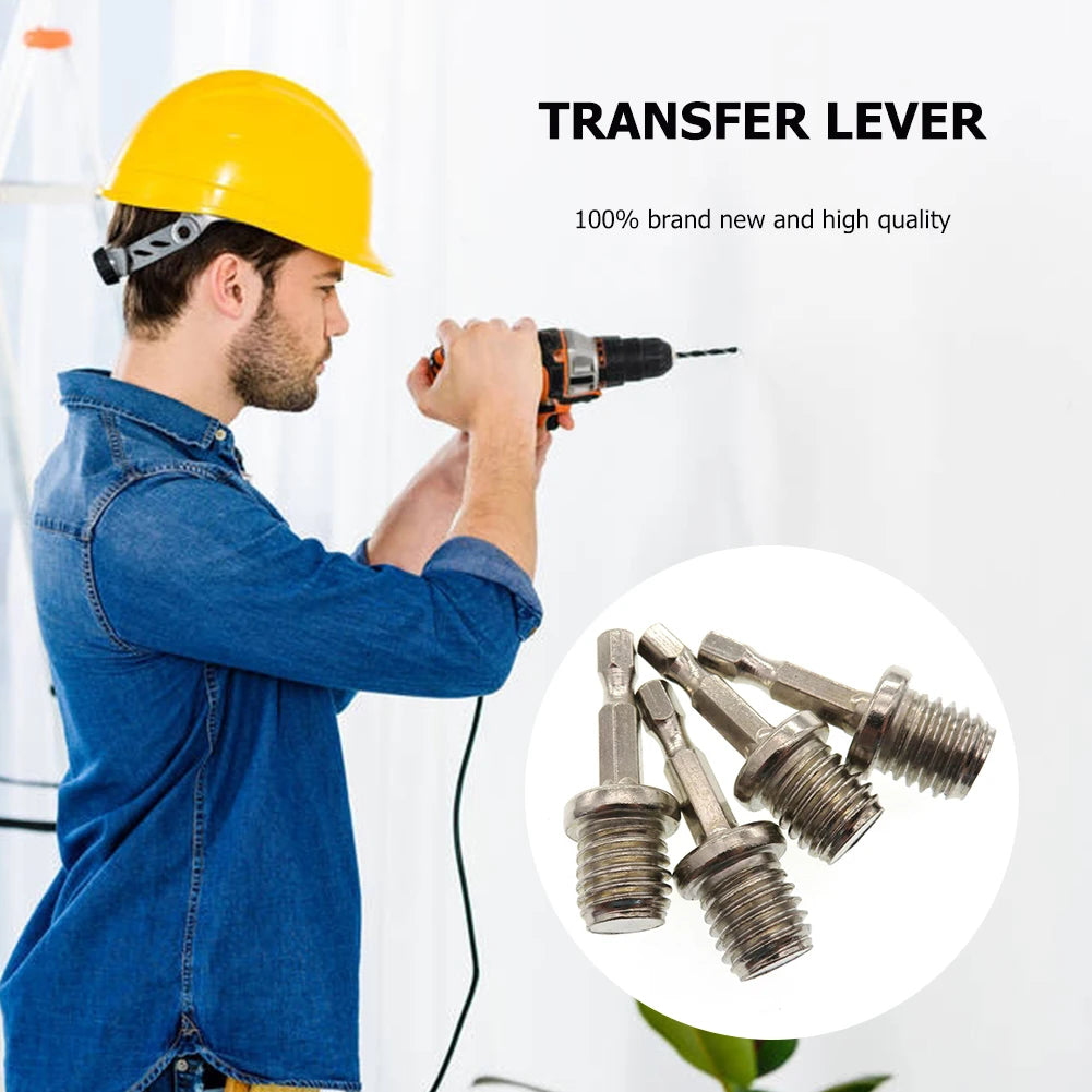 M10 M14 1/4 6mm Hex Connecting Rod Adapter Hand Electric Drill Polisher Grinder Adapter Rod Metal Polishing Disc Connection Rod