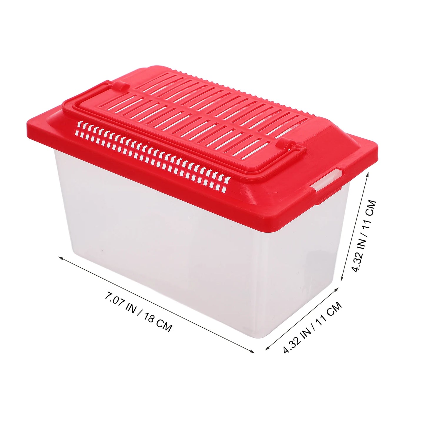 Portable Fish Tank Handheld Plastic Goldfish Tank Transparent Turtle Hamster Reptile Box Aquarium Random Color