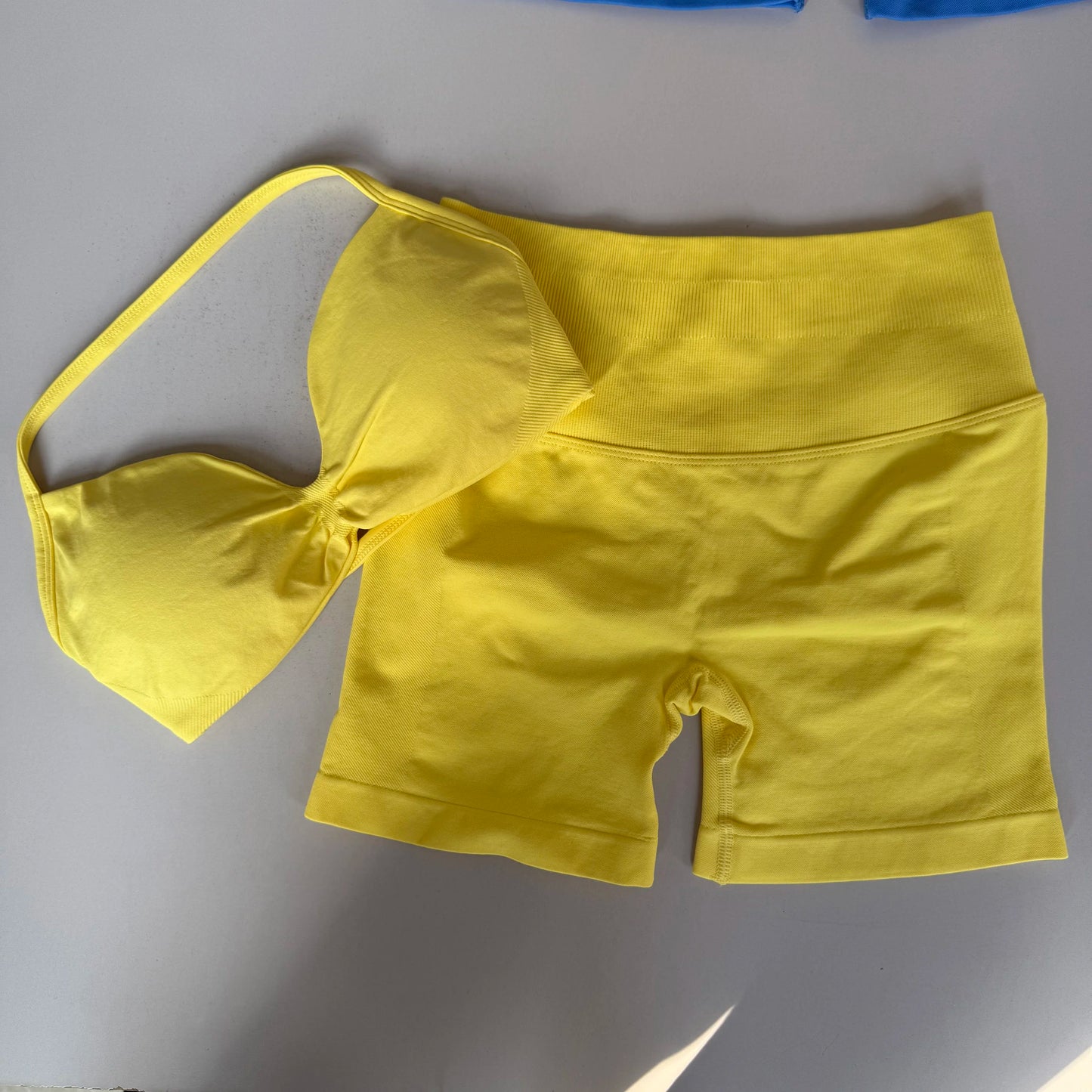 Sexy Halter Neck Beautiful Back High Waist Peach Sports Bras Shorts Suit Pilates Gathering Yoga Vest Training Fitness Bra Sets