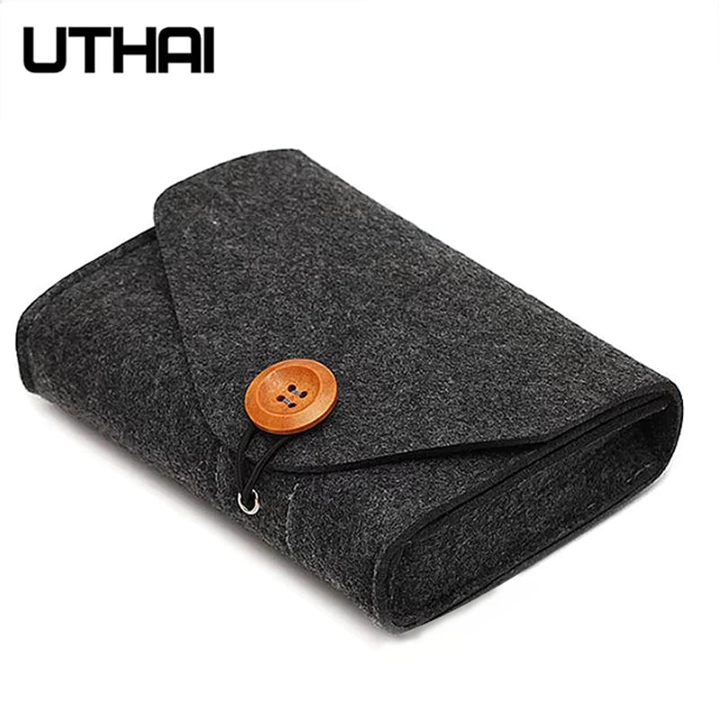 UTHAI T29 Portable 2.5'HDD Case Storage Bag For Macbook Charger Mouse Mobile Power Bank Earphone Digital Accessories Protect Bag
