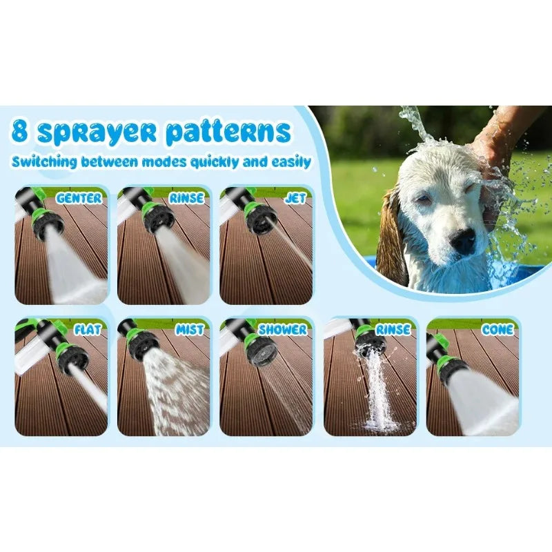 High-Pressure Dog Shower Sprayer - Pet Bath Tool with Foam & Hose Nozzle for Dogs/Cats, Also for Garden/Car Wash