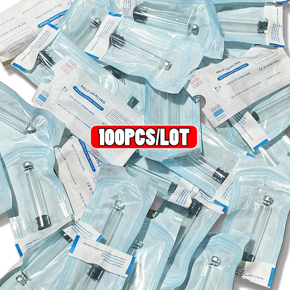 100pcs Empty 3ml Cartridges Individual Packaging Cassette Bottle Aesthetics Disposable for Hyaluronic Acid Insulin Injection Pen