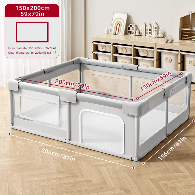 Baby Playpen Baby Playground With Pull Ring Indoor Activity Fence Safety Barrier Fence Playpen For Kids Children Play Park