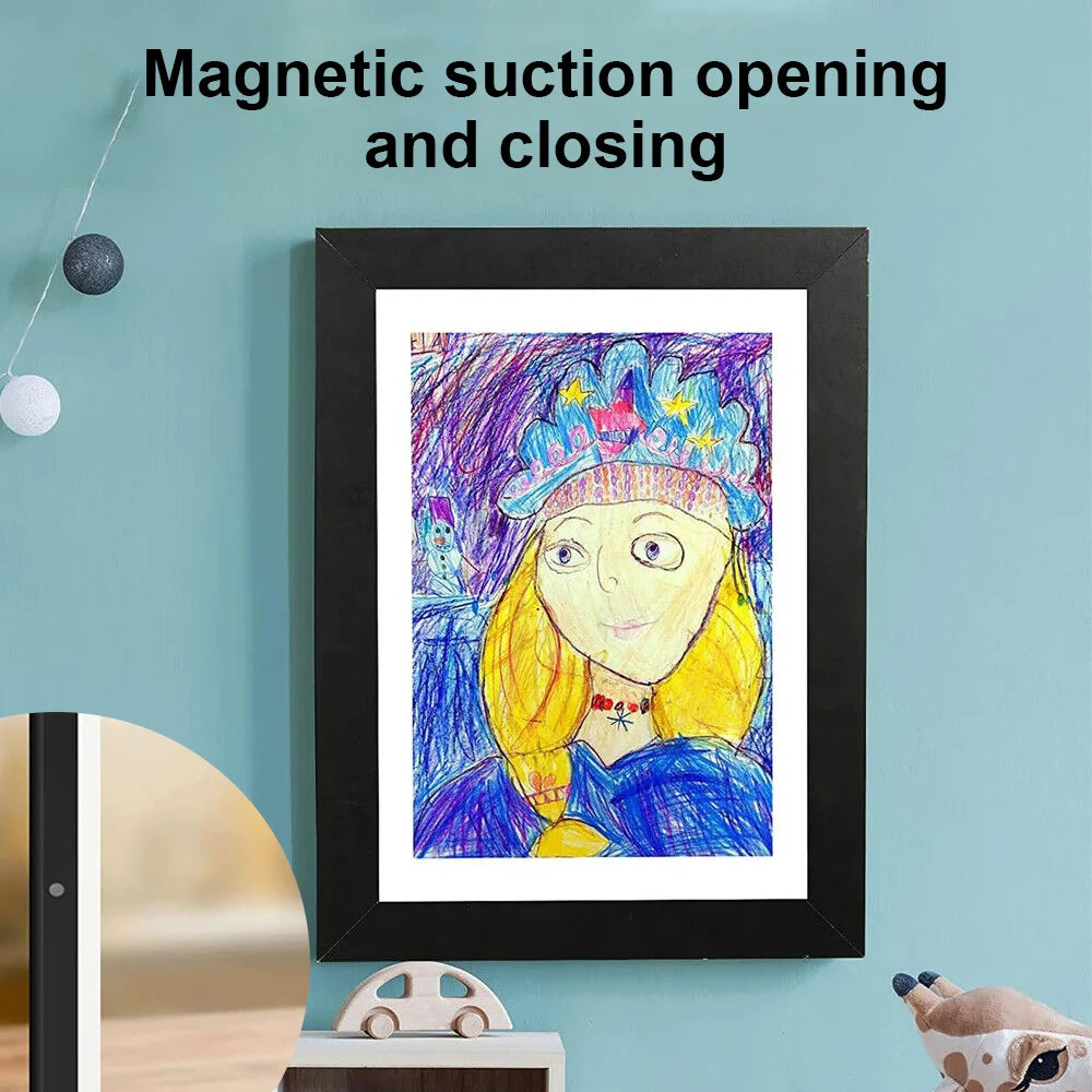 1-4pcs Kids Art Frames Children Art Projects Wooden Artwork Display 150Pictures