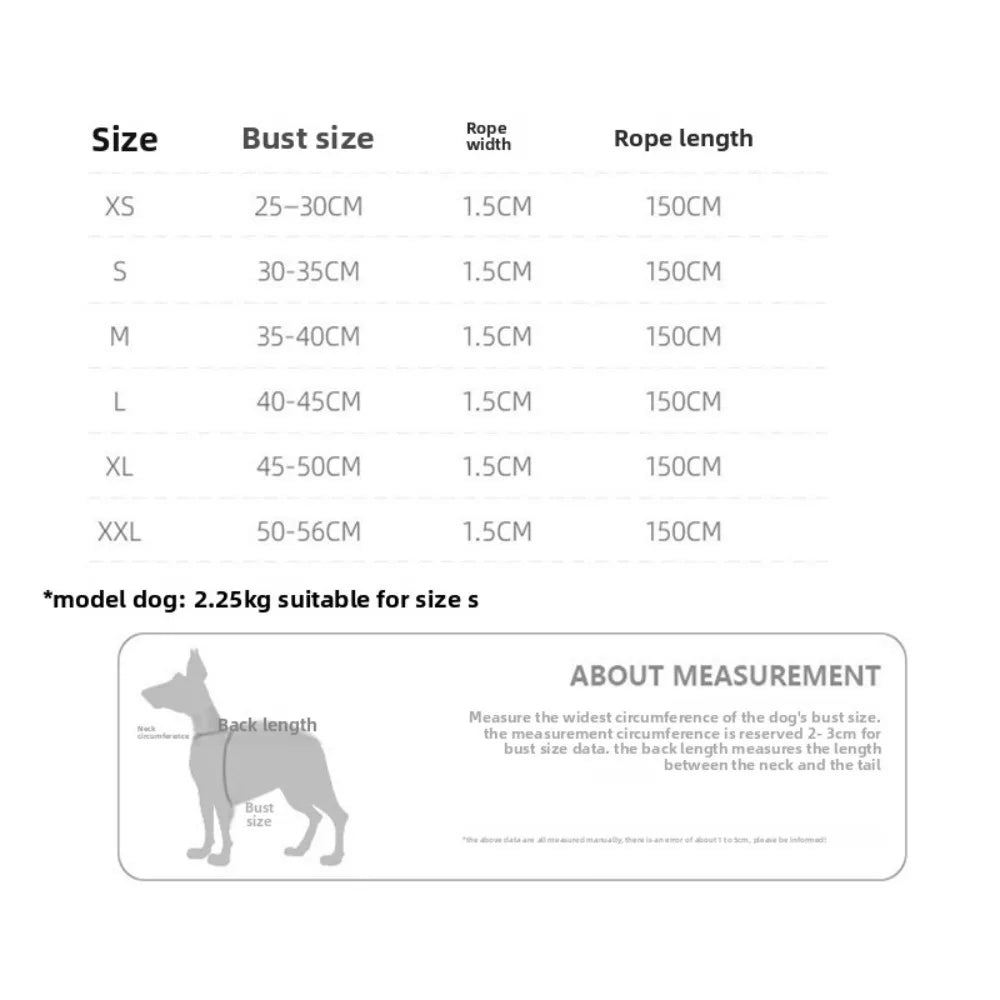 Small Dog Harness and Leash Set, Four-Point Adjustable Soft Mesh Dog Vest Harness and Quickly Release Buckle 5Ft Nylon Dog Leash