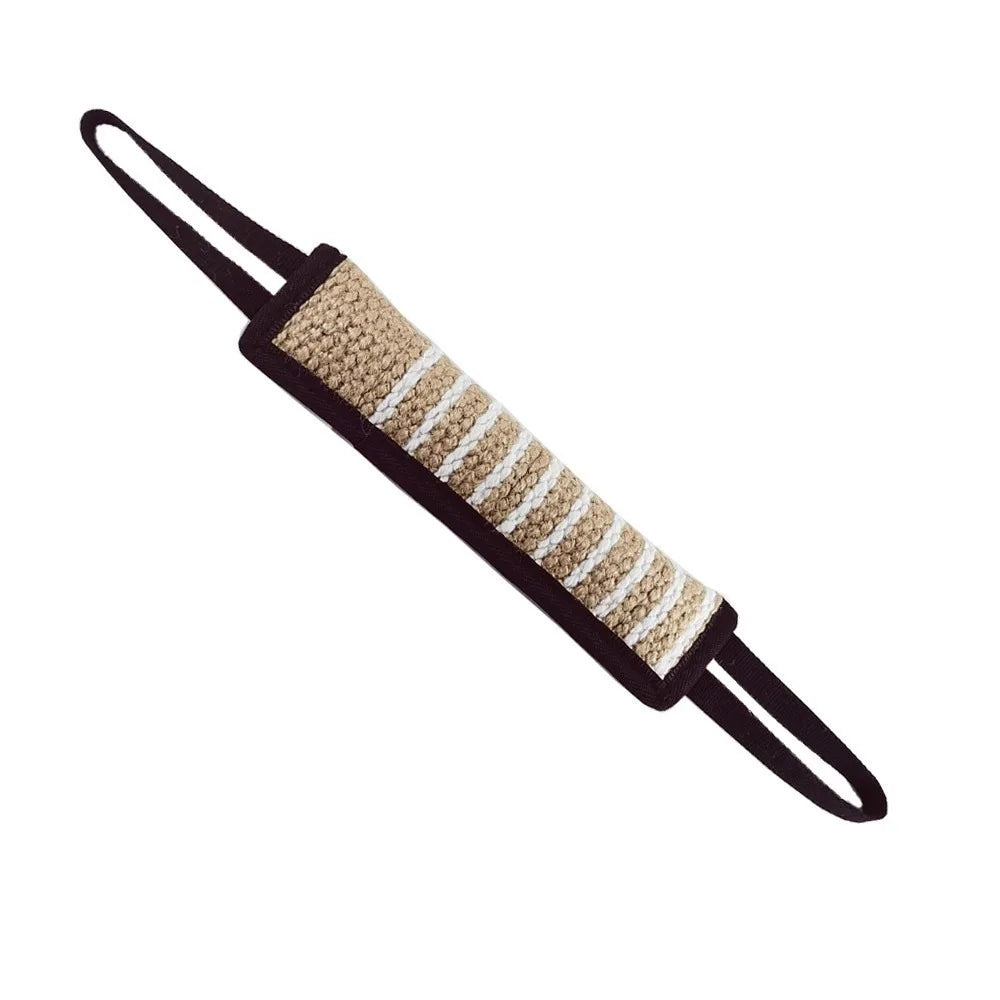 Tug Toy for Dogs Jute with 2 Strong Handles Lasting Training Equipment Puppy To Medium Dog Interactive Toys of War Pull Pet