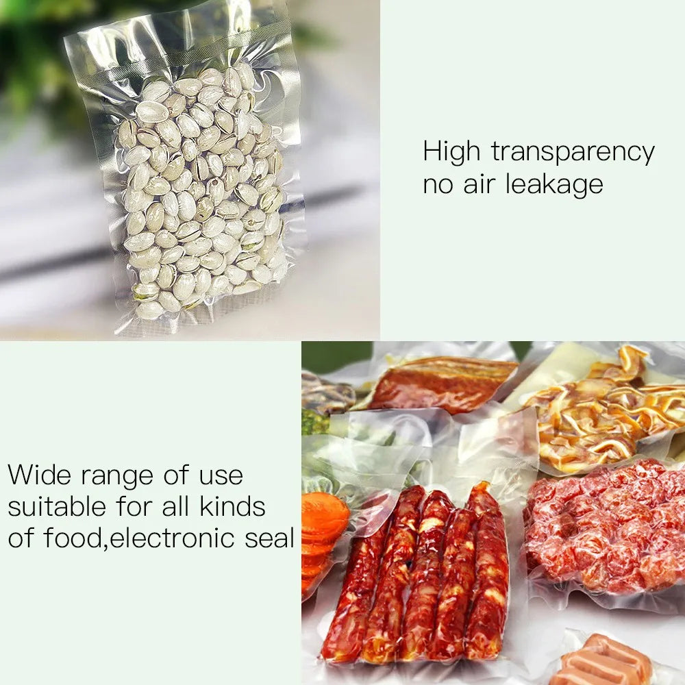 100-200x Vacuum Sealer Bags Precut Food Storage Saver Heat Seal Cryovac