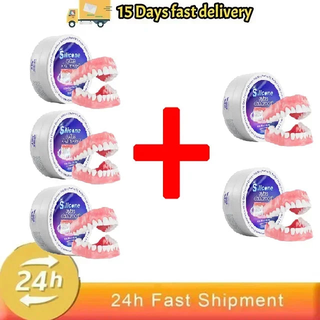 Silicone Denture Set Fit Temporary Orthodontic Teeth 2026 Fake Tooth Oral Hygiene Care Whitening Dentures Simulation Braces