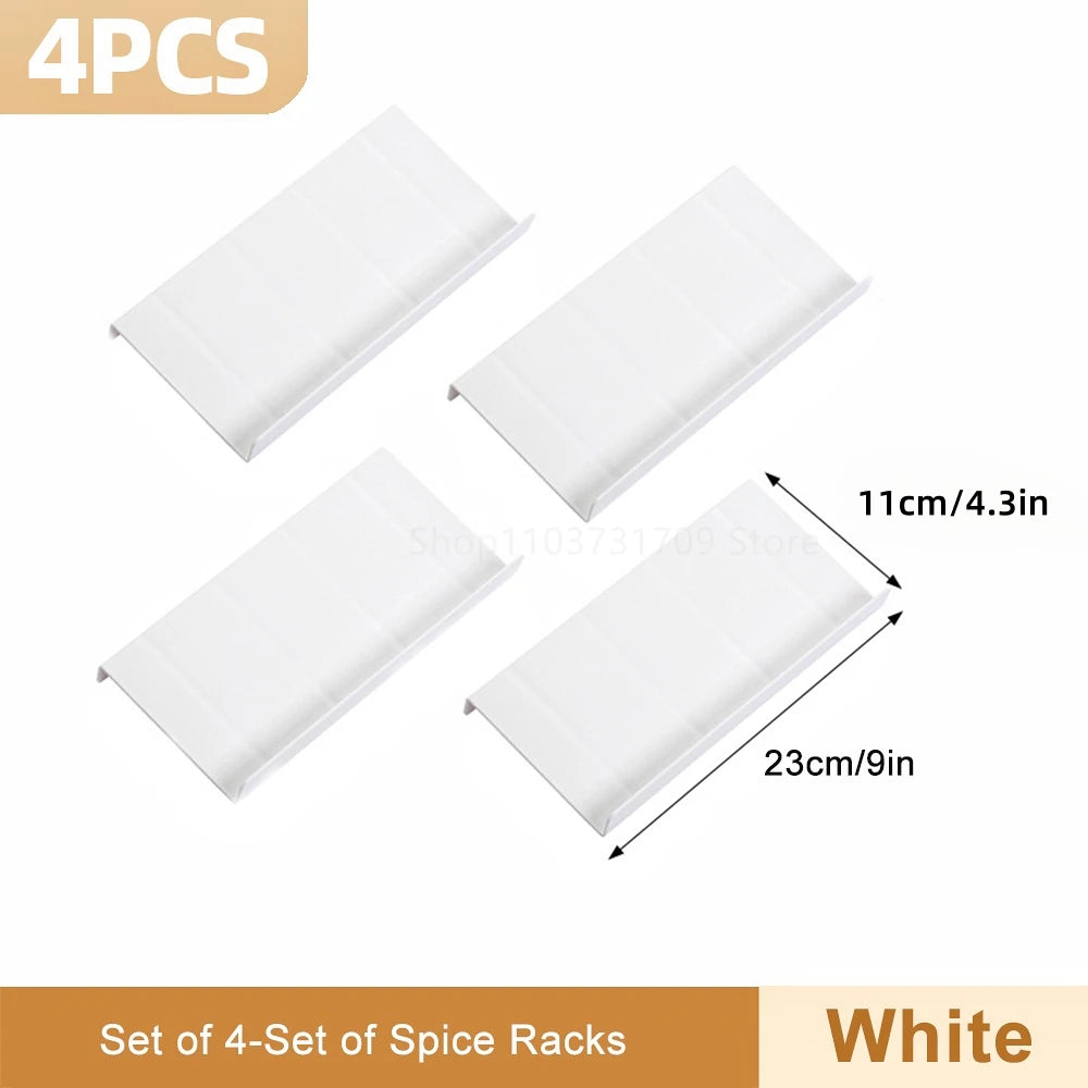 Spice Drawer Organizer Adjustable Spice Rack for Spice Jars 4 Layers Kitchen Spice Drawer Shelf Cabinet Pantry Kitchen Organizer
