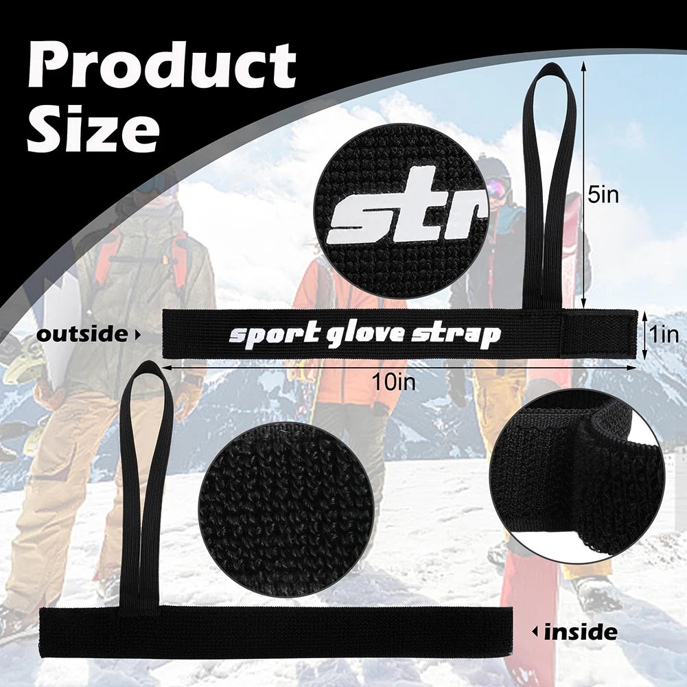 4 Pcs Glove Wrist Strap Anti-Lost Glove Safety Strap Elastic Ski Glove Leash Holder for Camping Skiing Outdoor Activities