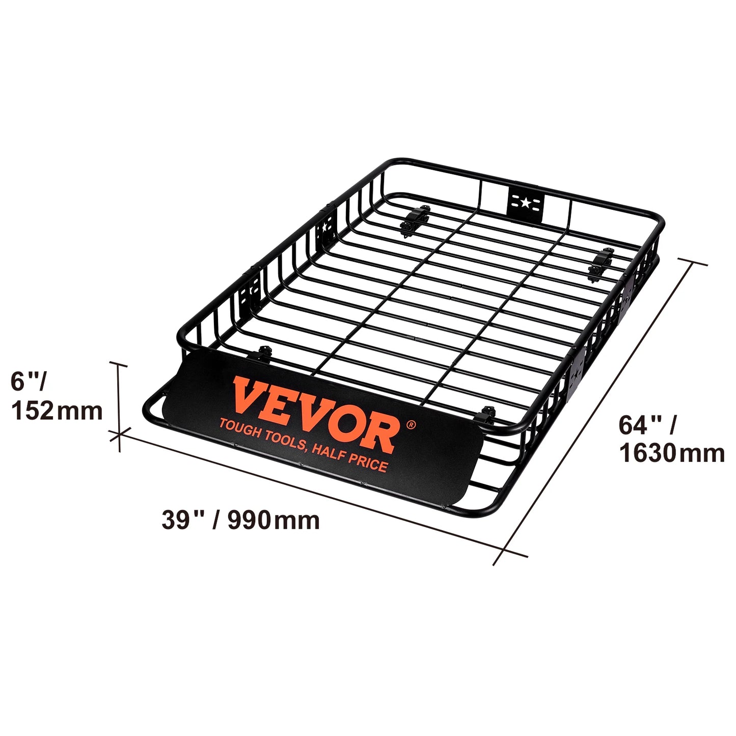 SucceBuy Roof Rack Cargo Basket 46"x36"x4.5" / 51"x36"x5" Rooftop Cargo Carrier Heavy-Duty 200LBS Capacity to SUV Truck Vehicle