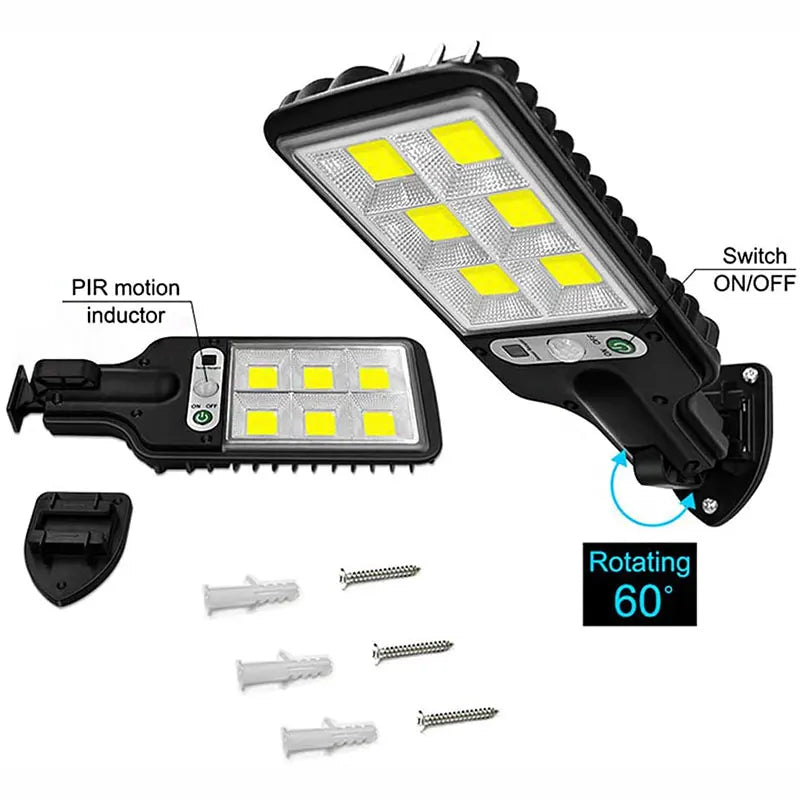 3000W Solar Flood LED Light Motion Sensor Security Wall Yard Street Outdoor Lamp