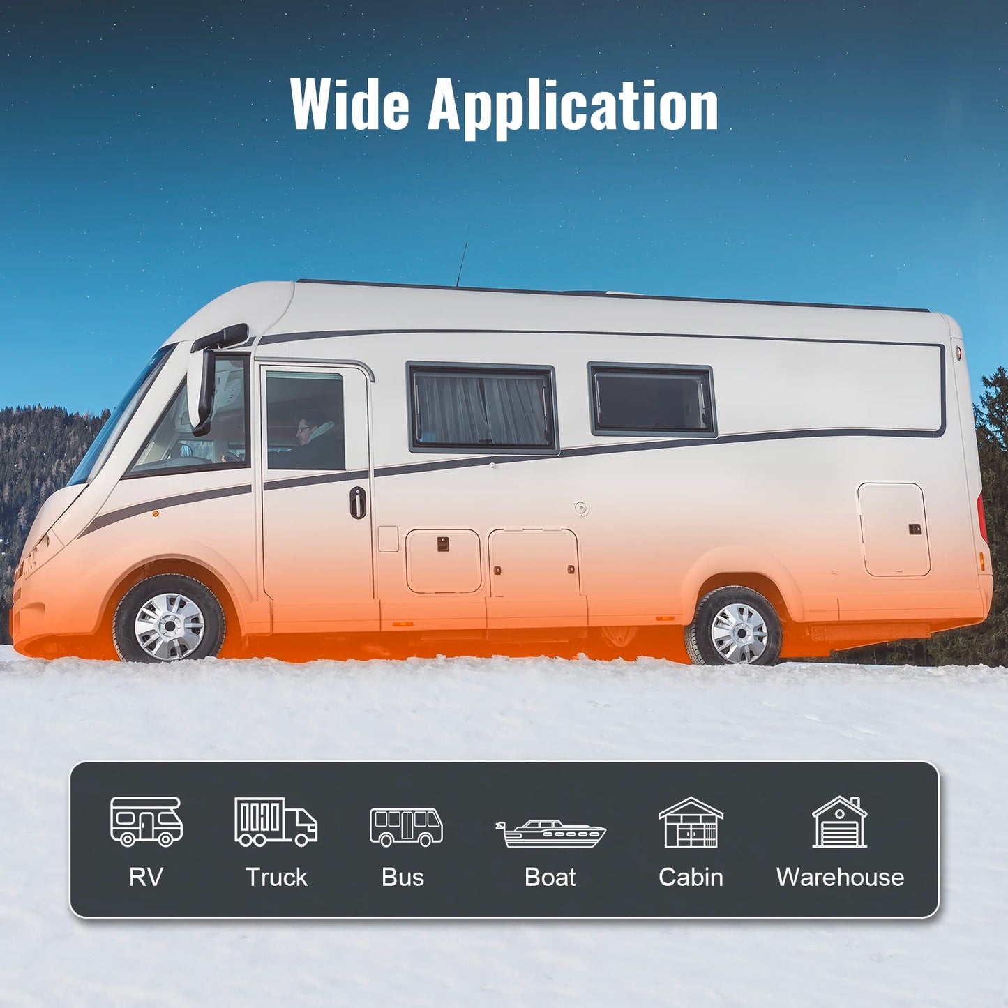 SucceBuy Diesel Heater 5KW Automatic Altitude Adjustment Remote Control and LCD Diesel Parking Heater for RV Trailer Camper Van