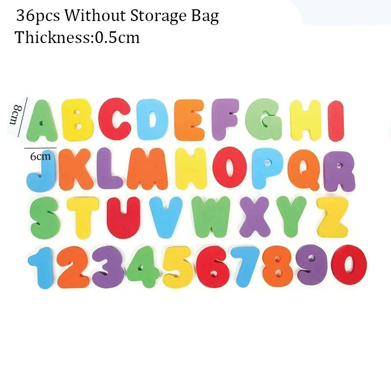 Children Bath Toys Foam Fun Floating Toy Letters Numbers Baby Early Educational Toy Bathroom Bathtub Game for Kids Gifts TMZ
