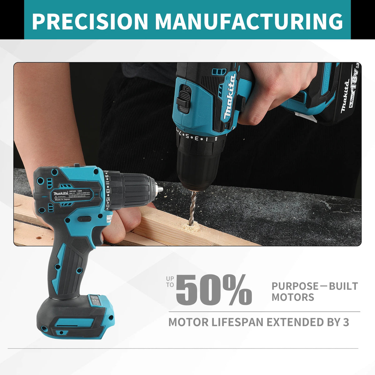Makita DTW485 18V Cordless Impact Wrench 280Nm Disassembly Torque 3 Speed Modes LED Light Forward Reverse Power tools