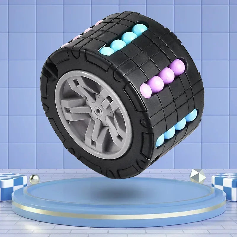 3D Cylinder Cube Toy Magical Bean Rotate Slide Puzzle Games Relieve Stress Children Educational Montessori Infant Toys Gift
