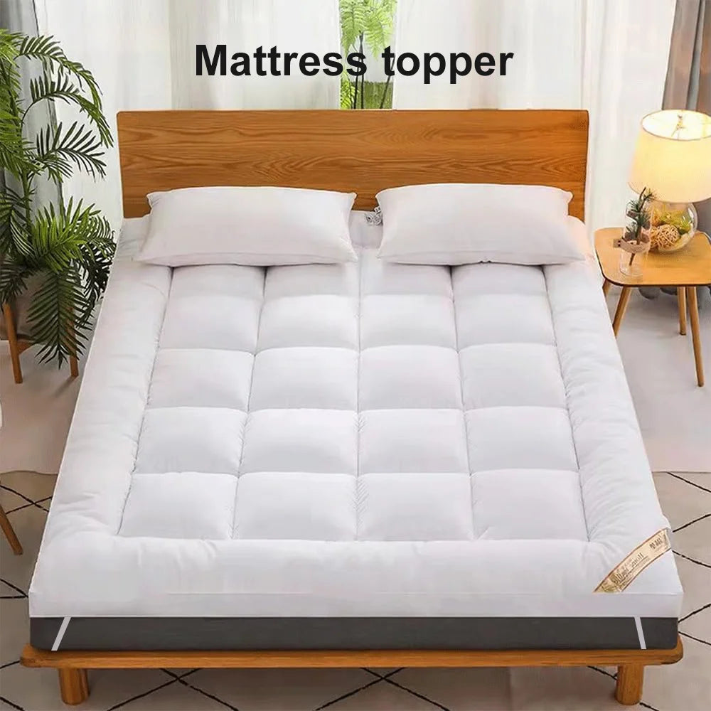 10CM Bedding Luxury Pillowtop Mattress Topper Mat Pad Protector 2024 – ALL SIZES