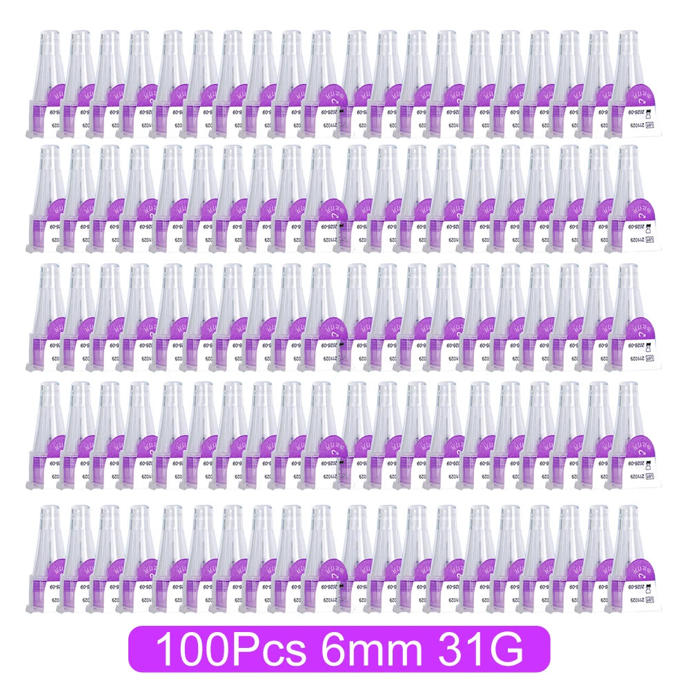 100Pcs Insulin Cartridges 3ml Cassette Bottle For Lilly Insulin Injection Pen Medical Aesthetics 4mm/6mm/8mm Insulin Pen Tip
