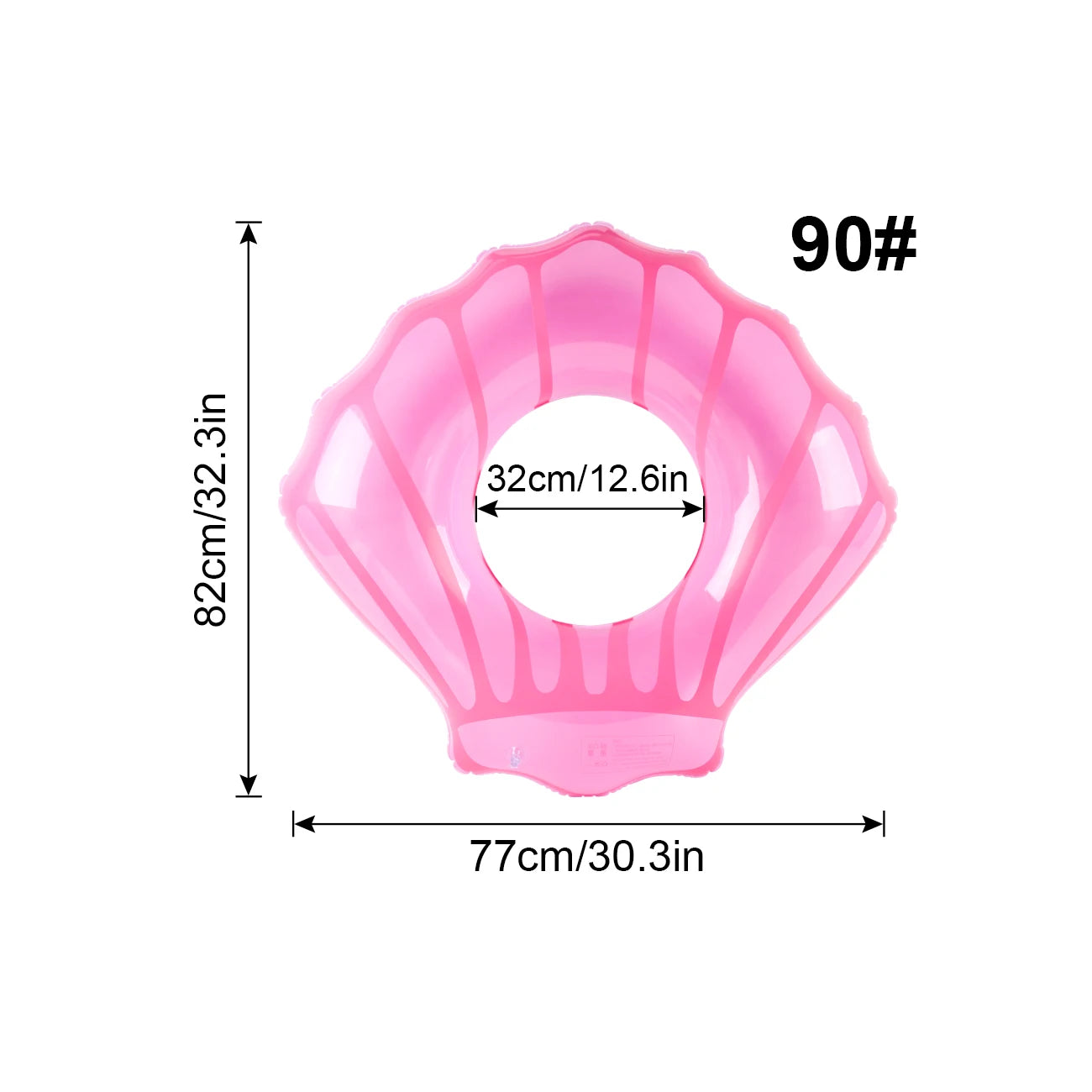 1PC Piece Of Shell Shaped Thickened Pool Float, Simple Floating Ring For Adults In Summer, Suitable For Beach Parties