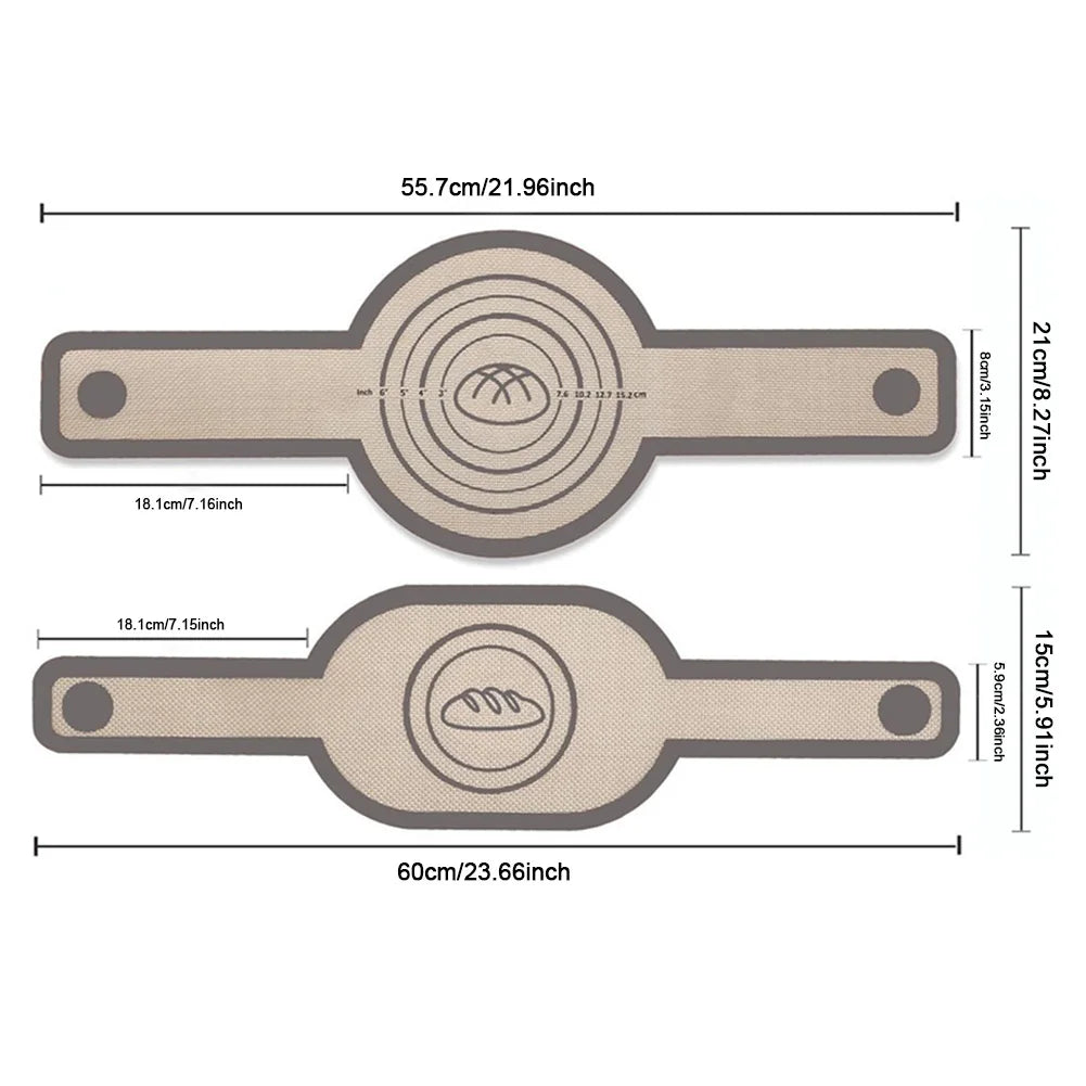 2Pcs Silicone Bread Sling for Dutch Oven Easy To Clean Non-Stick Silicone Baking Mat Platinum Silicone Baking Mat for Dutch Oven