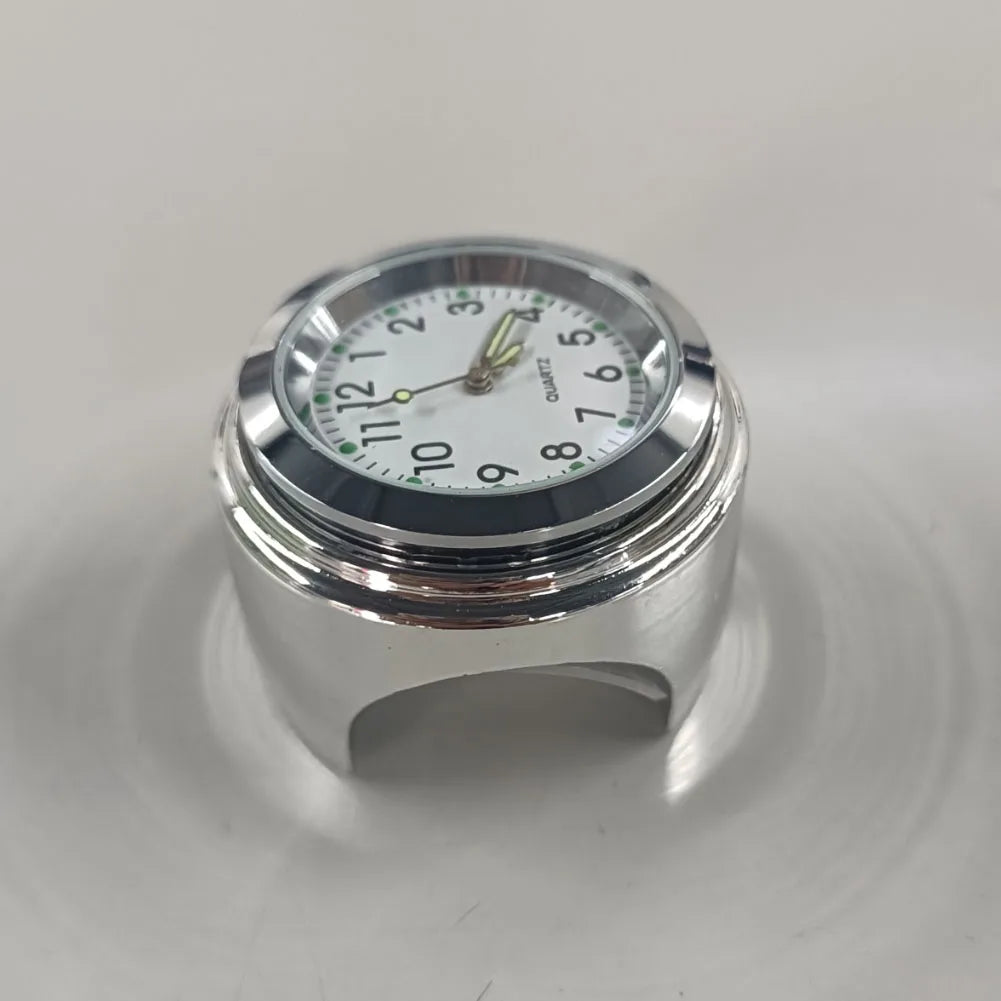 Universal Motorcycle Handlebar Watch Waterproof Bike Handlebar Mount Watch Lightweight Bike Aluminum Clock for Scooter Motor ATV
