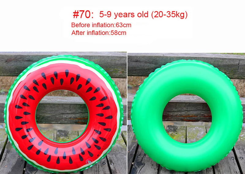 1Pcs Inflatable Watermelon Pool Float Accessory Swimming Ring Summer Party Water Toys PVC Floating Ring
