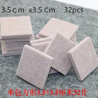 18-128 pcs Felt Chair Leg Pads 5mm Thick Floor Scratch Protector Mat Mute Non-slip Self Adhesive DIY Furniture Accessories