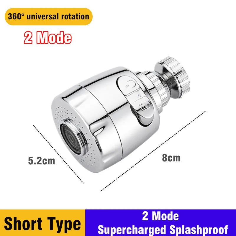 2/3 Modes Sink Faucet 360 Degree Rotation Filter Extension Tube Shower Water Saving Tap Universal Kitchen Gadgets Accessories