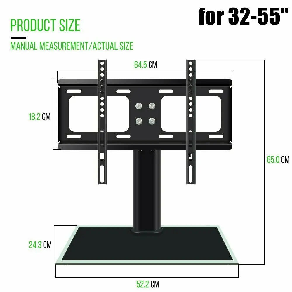 TV Stand Bracket Table Top Desk Mount LED LCD 22 32 42 50 55 65 70'' Universal