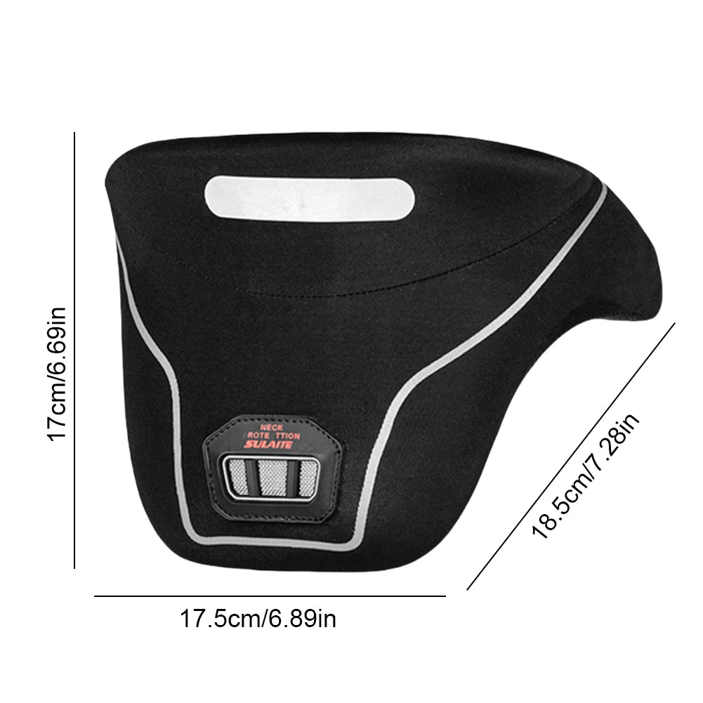 Motorcycle Neck Support Anti-Shock Protective Motorcycle Neck Brace Anti-Fatigue Protective Gear Pad Zipper Safe Neck Protection