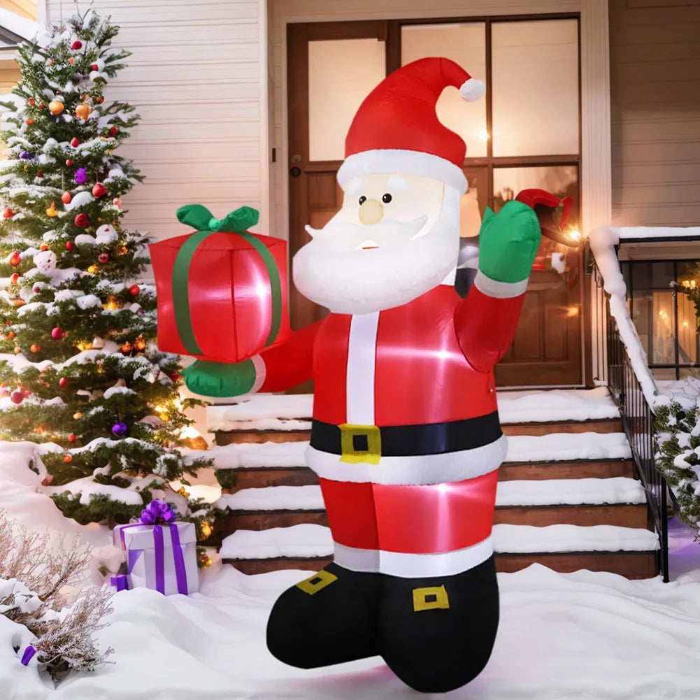 2.4M Blow Up Santa Claus Weatherproof Airblow Inflatable Santa Claus Inflatable Xmas Santa Claus for Yard Garden Lawn Home Party