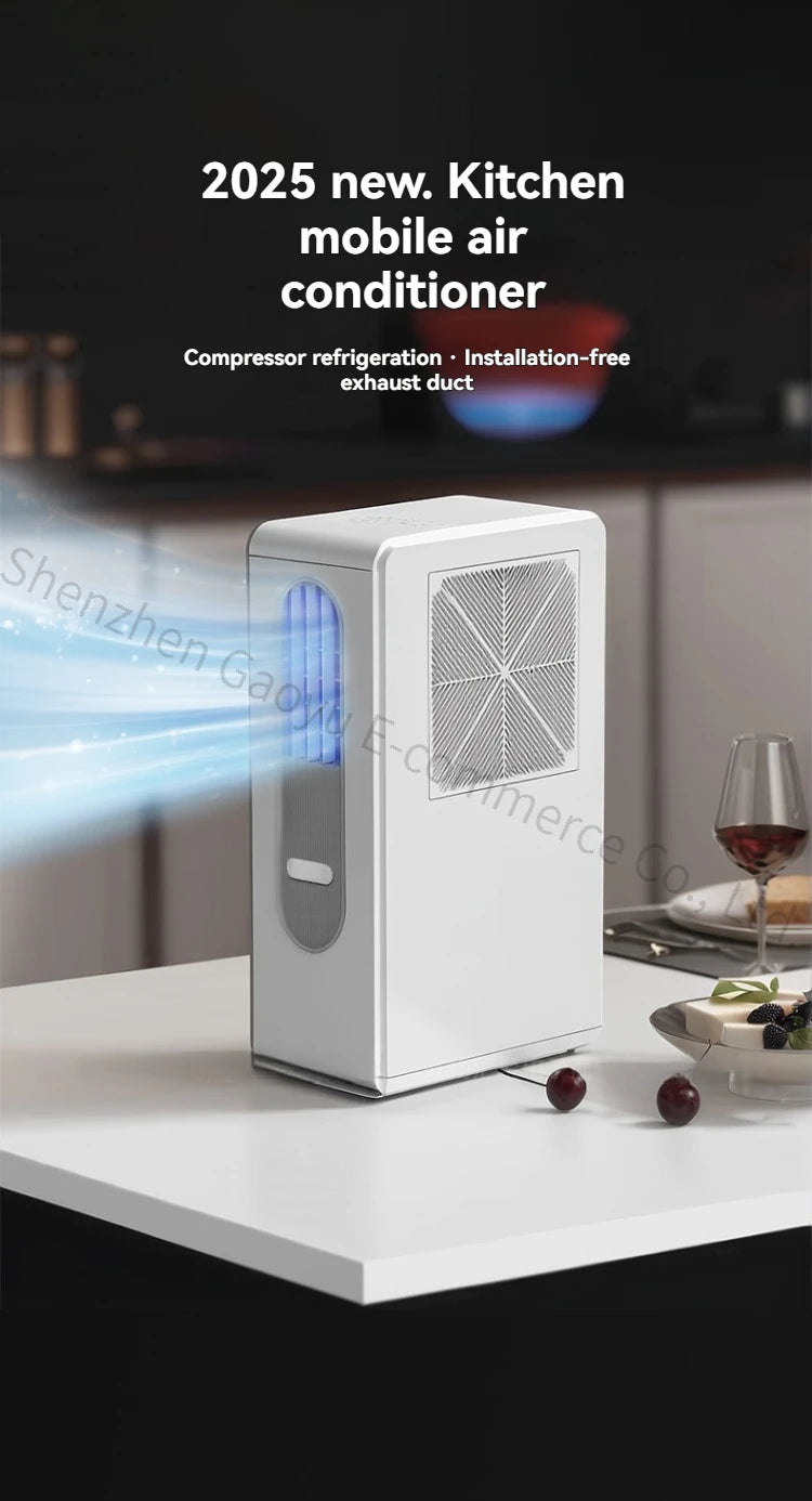 New Ductless Portable Air Conditioner for Kitchen & Room Cooling, No Installation Needed, Fast Cooling Mobile AC Unit