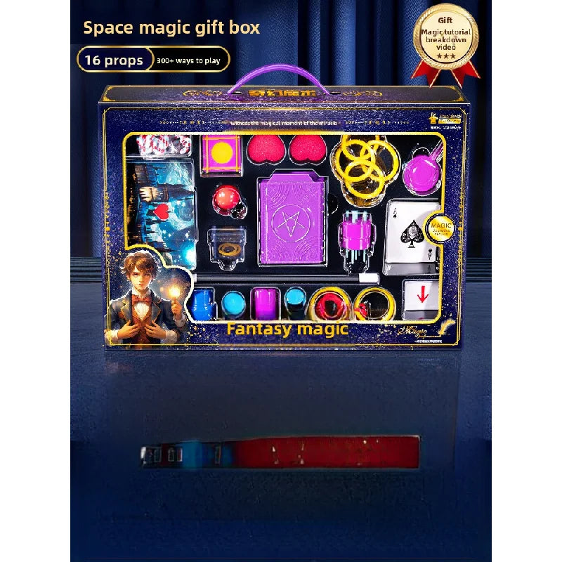 Fantastic Magic Trick Gift Box Set Awesome Poker Show Props Toy for Children Creative Birthday Present Home Party Performance