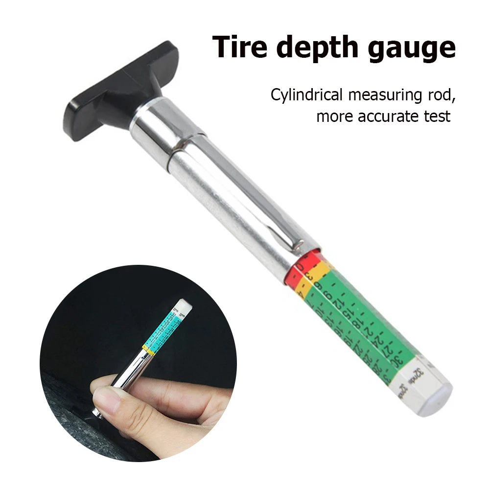 25mm Car Tyre Measuring Pen Universal Tire Tread Depth Gauge Meter Auto Thickness Pattern Ruler 25MM Tread Mark Measuring Tool