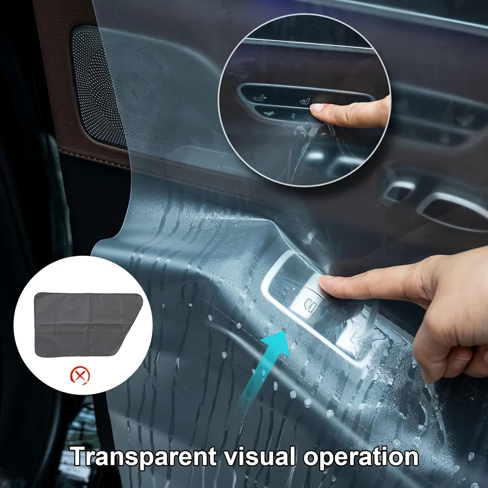 KUNAISI Cover Waterproof Window Tint Tools Car Door Covers Kit For One Door Tint Supplies Tinting Tools Car Cleaning Accessories