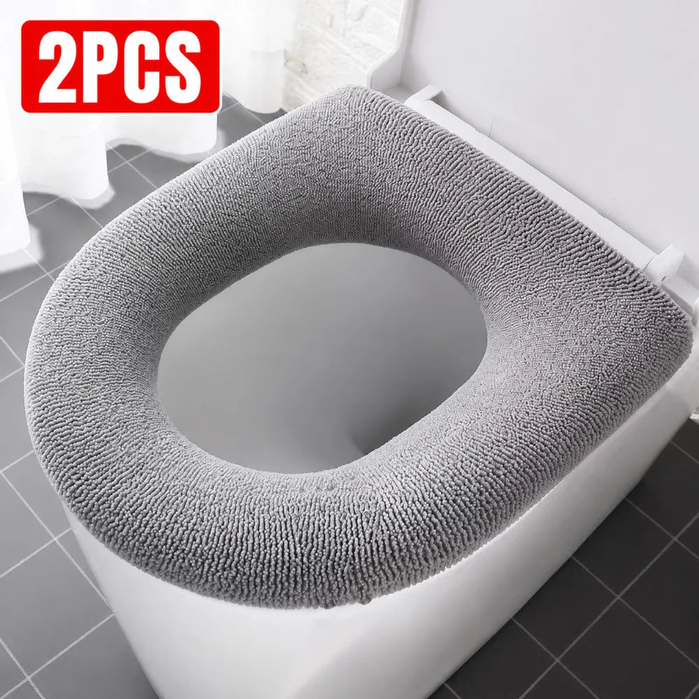 Universal Toilet Seat Cover Pumpkin Pattern Closestool Mat Soft Warm Toilet Seat Cushion Bathroom Toilet Lid Accessories