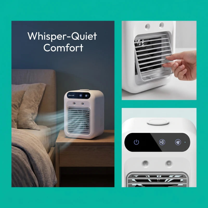 Personal Portable Air Conditioner Fan 3 in 1 Small Air Cooler Humidifier Cooling Fan for Home Office Desk