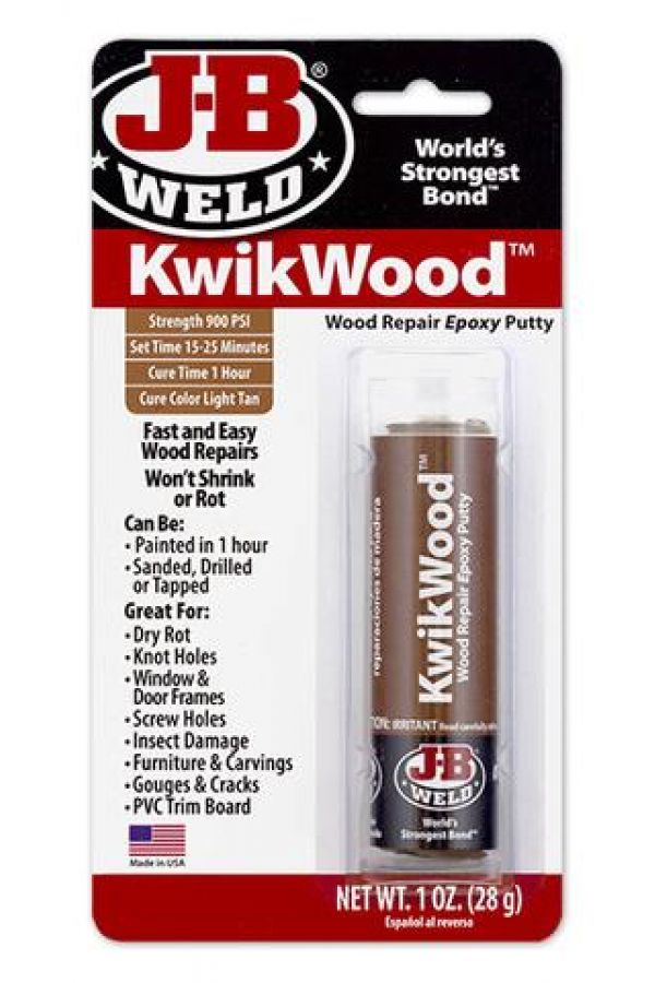 JB Weld KwikWood Epoxy Putty Stick Wood Repair JB8257